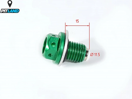 Сливной болт масла IGP CNC с магнитом М12 х1,50 (Sport, Senke)-Зеленый Сливной болт масла IGP CNC с магнитом М12 х1,50 (Sport, Senke)-Зеленый